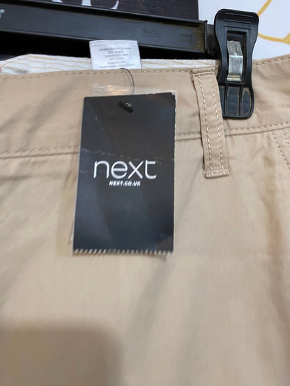 NEXT |L| WAIST 32| A23| KHAKI COTTON CHINO TROUSERS | VERSATILE TAILORED CASUAL PANTS