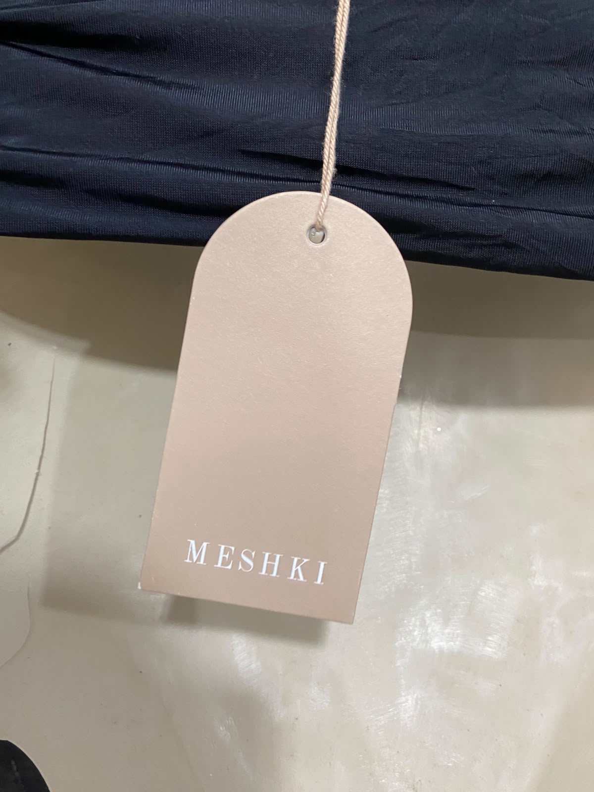 MESHKI |XS| BUST 15| A23| CLASSIC BLACK HALTER-NECK KEYHOLE RUCHED BODYCON BODYSUIT | ELEGANT SLEEVELESS EVENING TOP