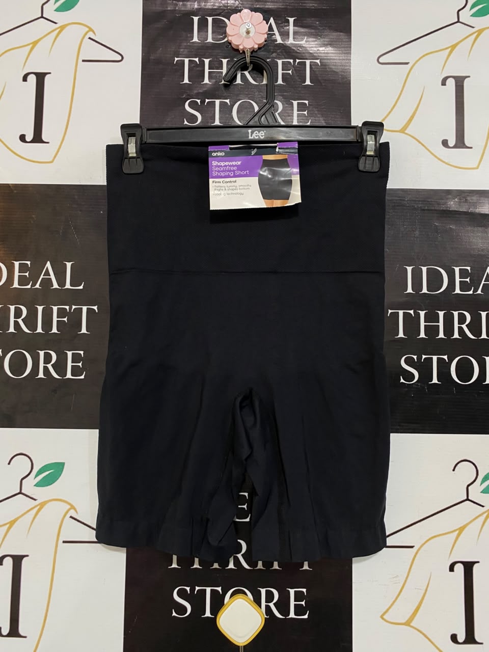 ANKO |S| WAIST 26| A23| BLACK SEAMLESS FIRM CONTROL SHAPEWEAR SHAPING SHORTS