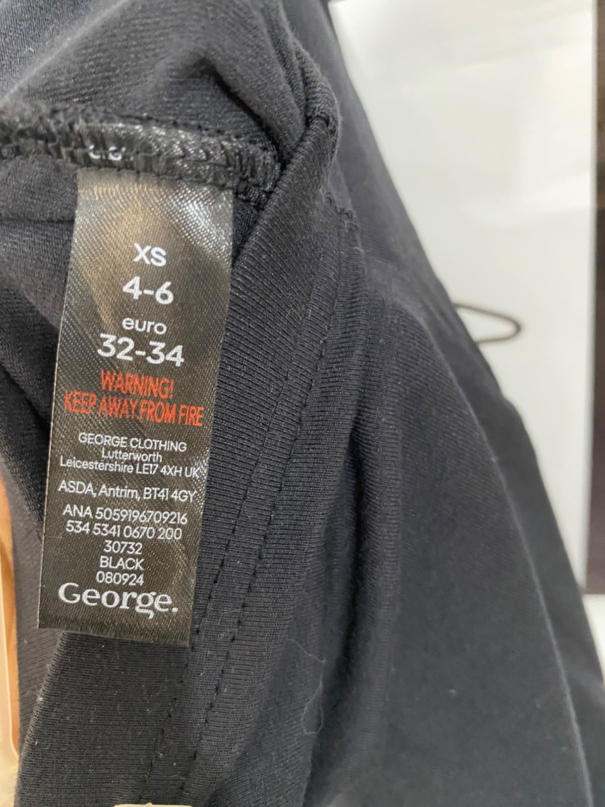 GEORGE |XS| WAIST 20| A23| CLASSIC BLACK HIGH-WAIST STRETCH LEGGINGS | ESSENTIAL EVERYDAY CASUAL PANTS