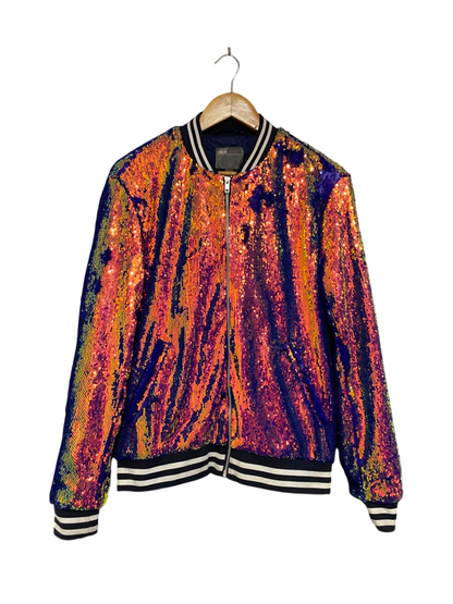 ASOS |S| BUST 22| A24| IRIDESCENT SEQUIN BOMBER JACKET