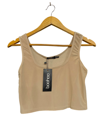 BOOHOO |S| BUST 15| A24| NUDE SCOOP NECK CROP TANK TOP
