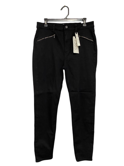 DENIM 365 |XL| WAIST 32| A24| BLACK SLIM-FIT JEANS WITH ZIP POCKETS