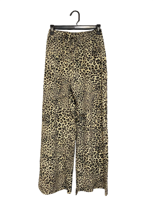 SHEIN |S| WAIST 25| A24| LEOPARD PRINT WIDE-LEG LOUNGE TROUSERS