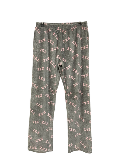 LOVE TO LOUNGE |M| WAIST 30| A24| HEATHER GRAY WITH LIGHT PINK "ZZZ" PRINT