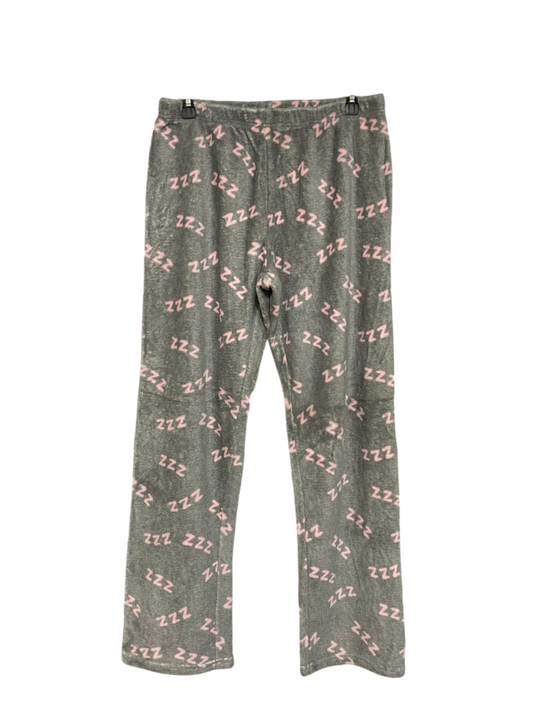 LOVE TO LOUNGE |M| WAIST 30| A24| HEATHER GRAY WITH LIGHT PINK "ZZZ" PRINT