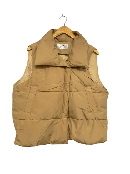 DIANYIGE |M| BUST 24| B46| CAMEL BROWN QUILTED PUFFER VEST