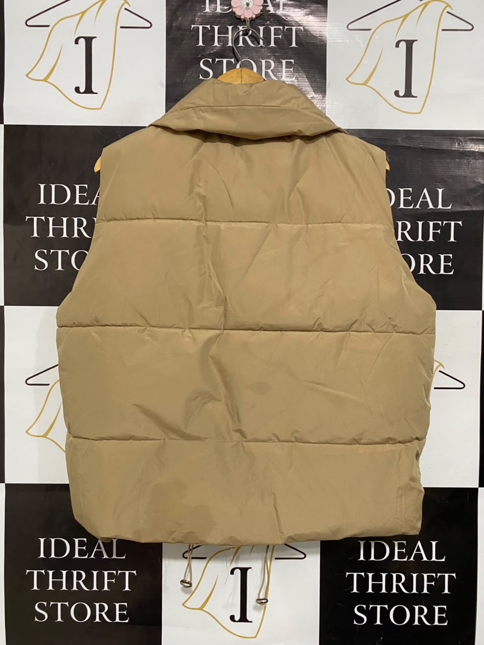 DIANYIGE |M| BUST 24| B46| CAMEL BROWN QUILTED PUFFER VEST