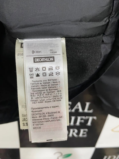 DECATHLON |L| BUST 20| B46| BLACK AND PINK HOODED ATHLETIC WINTER JACKET