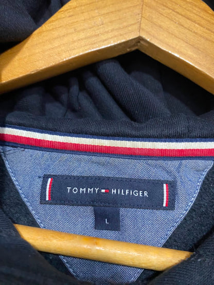TOMMY HILFIGER |L| BUST 22| B36| CLASSIC BLACK LOGO HOODIE
