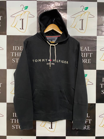 TOMMY HILFIGER |L| BUST 22| B36| CLASSIC BLACK LOGO HOODIE