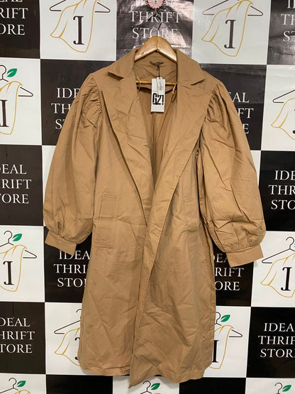 GEORGE |M| BUST 22| B36| CAMEL TRENCH COAT WITH PUFF SLEEVES DRESS