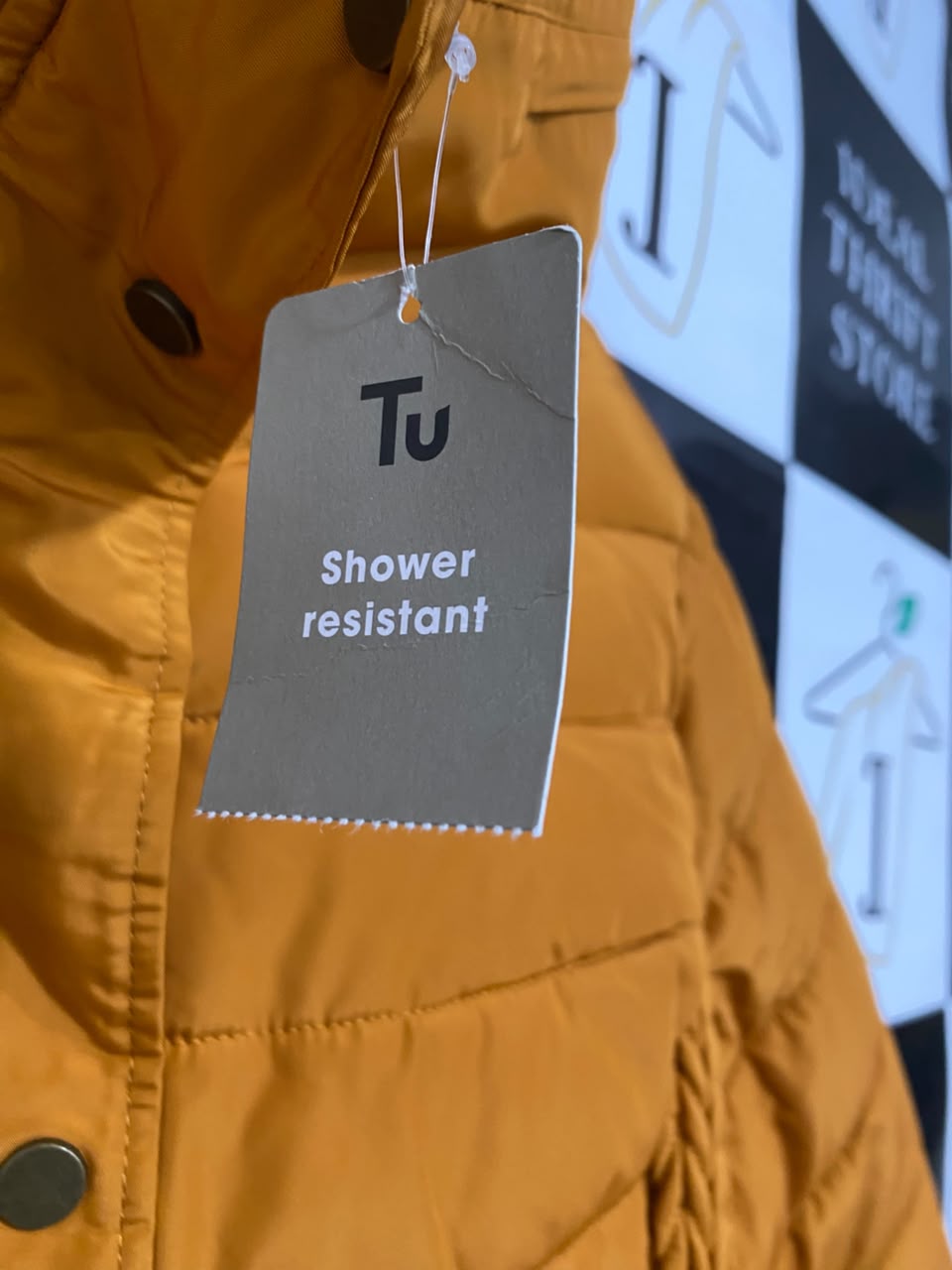TU WOMAN |L| BUST 22| B43| MUSTARD YELLOW QUILTED PUFFER JACKET WITH FAUX FUR LINING