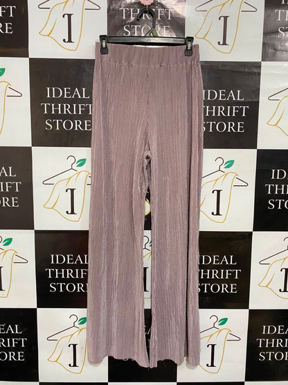 RIVER ISLAND |S| WAIST 26| A24| MAUVE PLEATED WIDE-LEG LOUNGE TROUSERS
