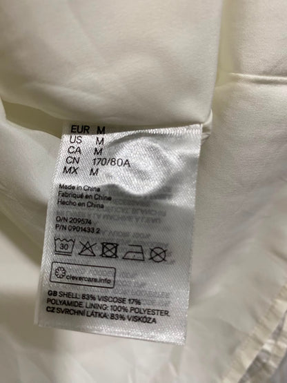 H&M |M| WAIST 29| A24| CREAM CRINKLE BUTTON-FRONT MIDI SKIRT