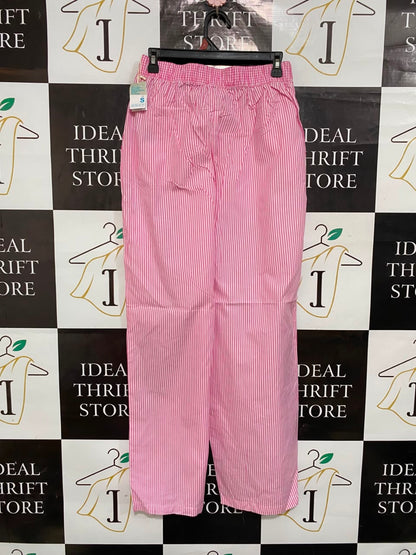 PRIMARK CARES |S| WAIST 28| A24| PINK AND WHITE STRIPED COTTON LOUNGE PANTS