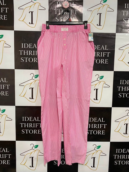 PRIMARK CARES |S| WAIST 28| A24| PINK AND WHITE STRIPED COTTON LOUNGE PANTS