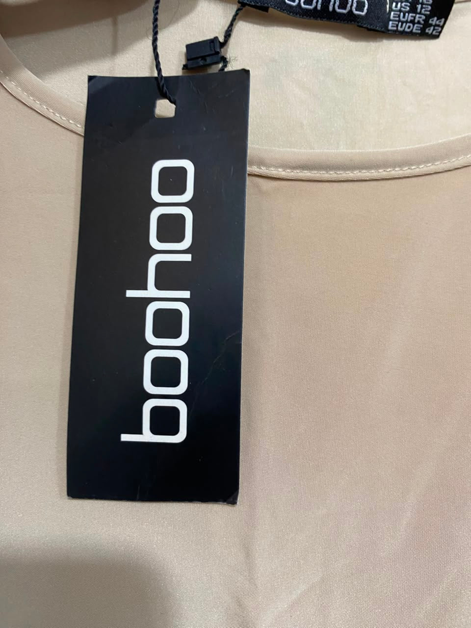 BOOHOO |S| BUST 15| A24| NUDE SCOOP NECK CROP TANK TOP