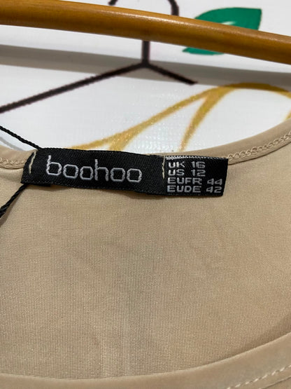 BOOHOO |S| BUST 15| A24| NUDE SCOOP NECK CROP TANK TOP