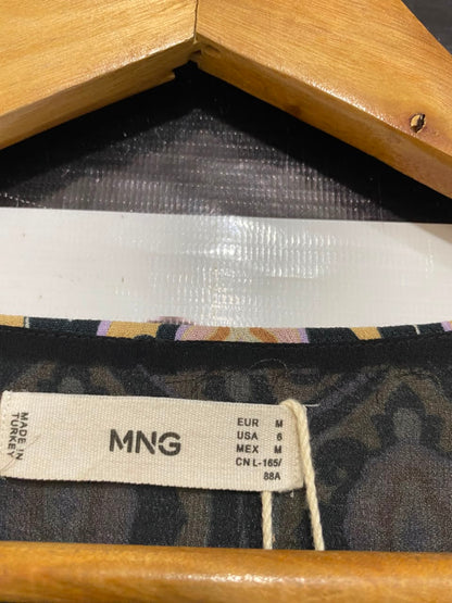 MNG |M| BUST 19| A24| ECOVERO GEOMETRIC PRINT TIE-FRONT MINI DRESS