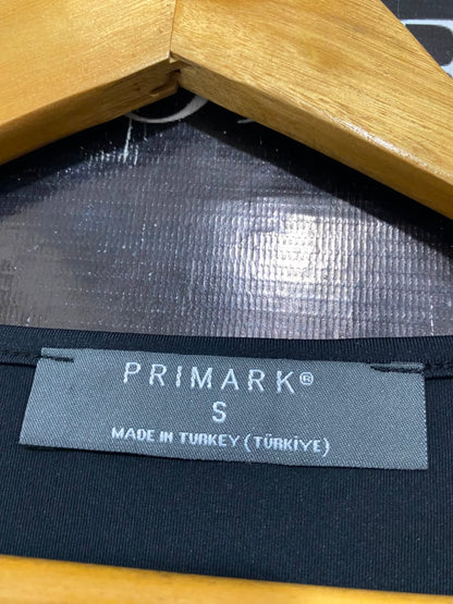 PRIMARK |S| BUST 15| A24| CLASSIC BLACK SCOOP NECK LONG-SLEEVE BODYCON MIDI DRESS