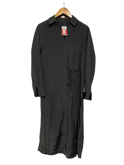 GEORGE |M| BUST 17| A25| CHARCOAL GREY BUTTON-DOWN SHIRT MIDI DRESS