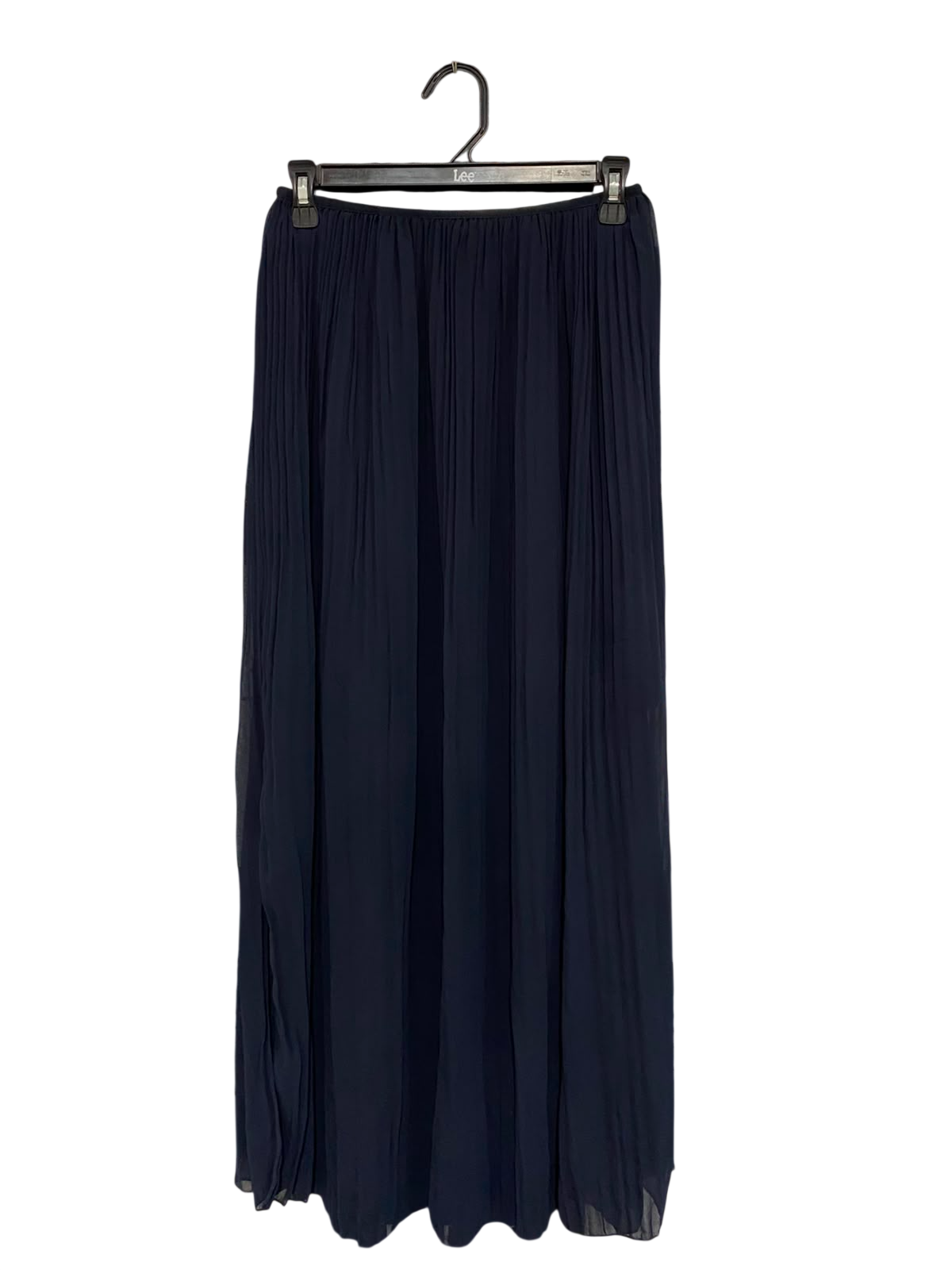H&M |M| WAIST 25| A25| NAVY BLUE ELASTICATED WAIST PLEATED MAXI SKIRT