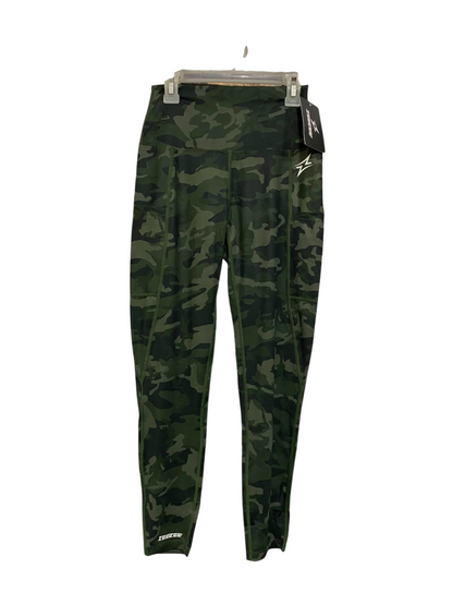 ZEE ZEE |XS| WAIST 22| A25| GREEN CAMOUFLAGE HIGH-WAIST ATHLETIC ACTIVEWEAR LEGGINGS WITH POCKETS