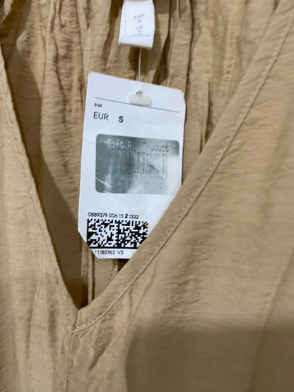 H&M |S| BUST 21| A26| CAMEL BROWN V-NECK LONG SLEEVE MINI DRESS