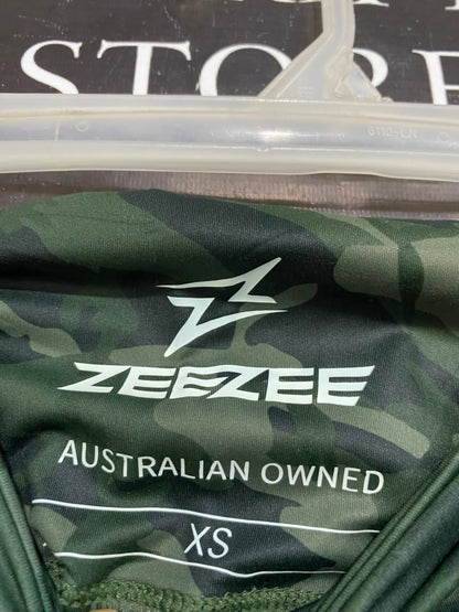 ZEE ZEE |XS| WAIST 22| A25| GREEN CAMOUFLAGE HIGH-WAIST ATHLETIC ACTIVEWEAR LEGGINGS WITH POCKETS
