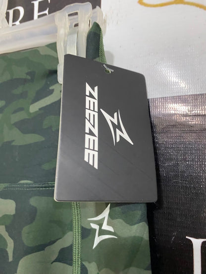 ZEE ZEE |XS| WAIST 22| A25| GREEN CAMOUFLAGE HIGH-WAIST ATHLETIC ACTIVEWEAR LEGGINGS WITH POCKETS