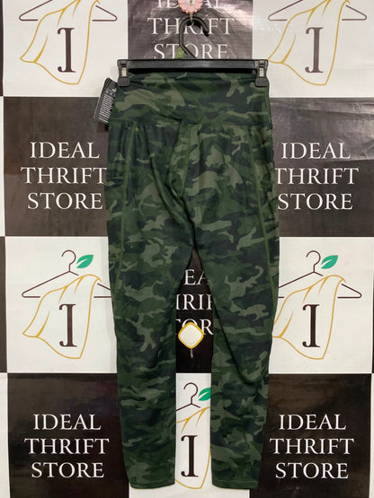 ZEE ZEE |XS| WAIST 23| A25| GREEN CAMOUFLAGE HIGH-WAIST ATHLETIC ACTIVEWEAR LEGGINGS WITH POCKETS
