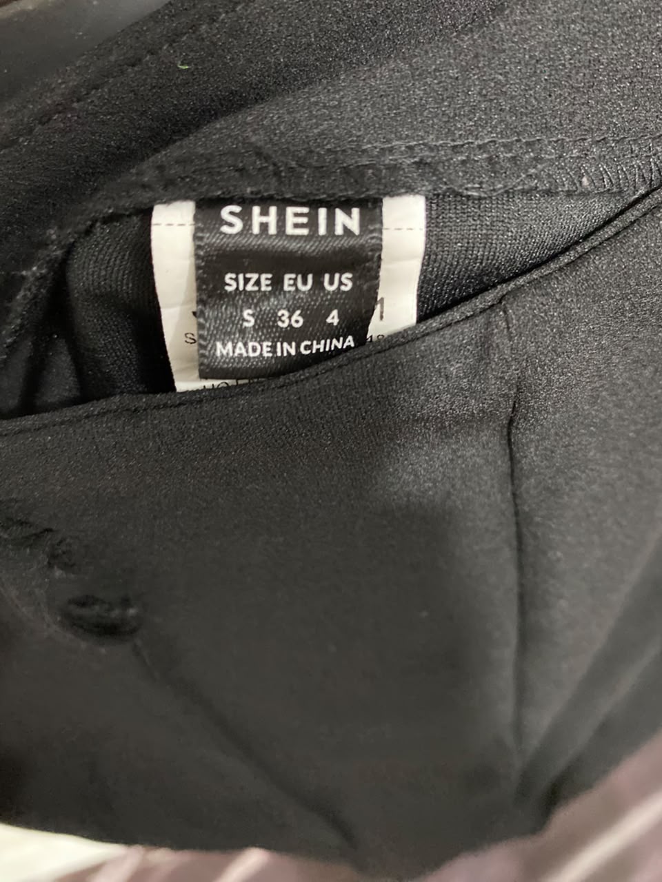 SHEIN |S| WAIST 26| A26| CLASSIC BLACK HIGH-WAISTED CENTER-CREASE STRAIGHT-LEG TROUSERS