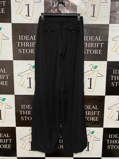 FASHION NOVA |XS| WAIST 26| A25| CLASSIC BLACK HIGH-WAISTED WIDE-LEG TROUSERS