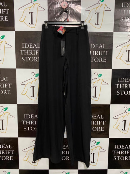 FASHION NOVA |XS| WAIST 26| A25| CLASSIC BLACK HIGH-WAISTED WIDE-LEG TROUSERS