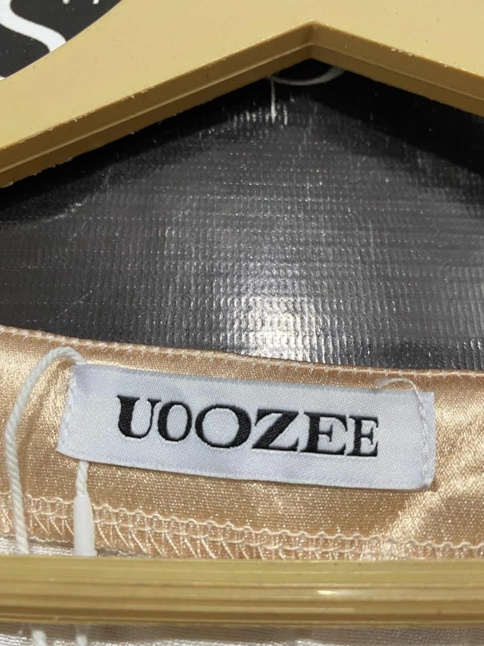 UOOZEE |M| BUST FREE| A25| CHAMPAGNE SATIN VIBRANT FLORAL HEM KAFTAN MAXI DRESS