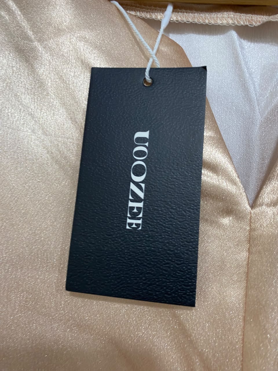 UOOZEE |M| BUST FREE| A25| CHAMPAGNE SATIN VIBRANT FLORAL HEM KAFTAN MAXI DRESS