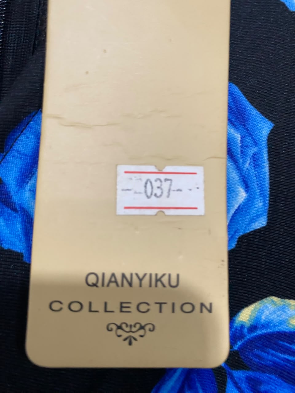 QIANYIKU |M| BUST 17| A25| BLUE ROSE FLORAL PRINT SHORT SLEEVE BELTED JUMPSUIT