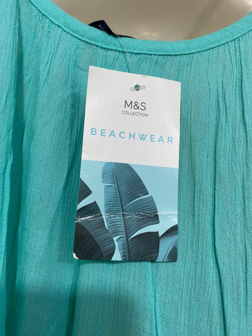 M&S |L| BUST 21| A25| TURQUOISE TIERED TASSLED STRAP SUMMER MIDI DRESS