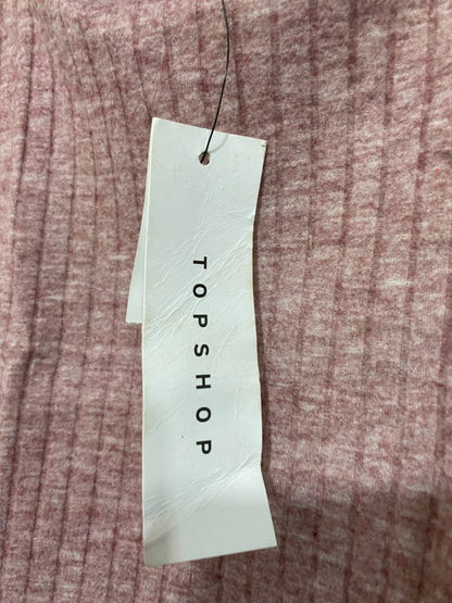 TOPSHOP |XS| BUST 12| A25| MAUVE HEATHERED RIBBED SPAGHETTI STRAP CROP TOP