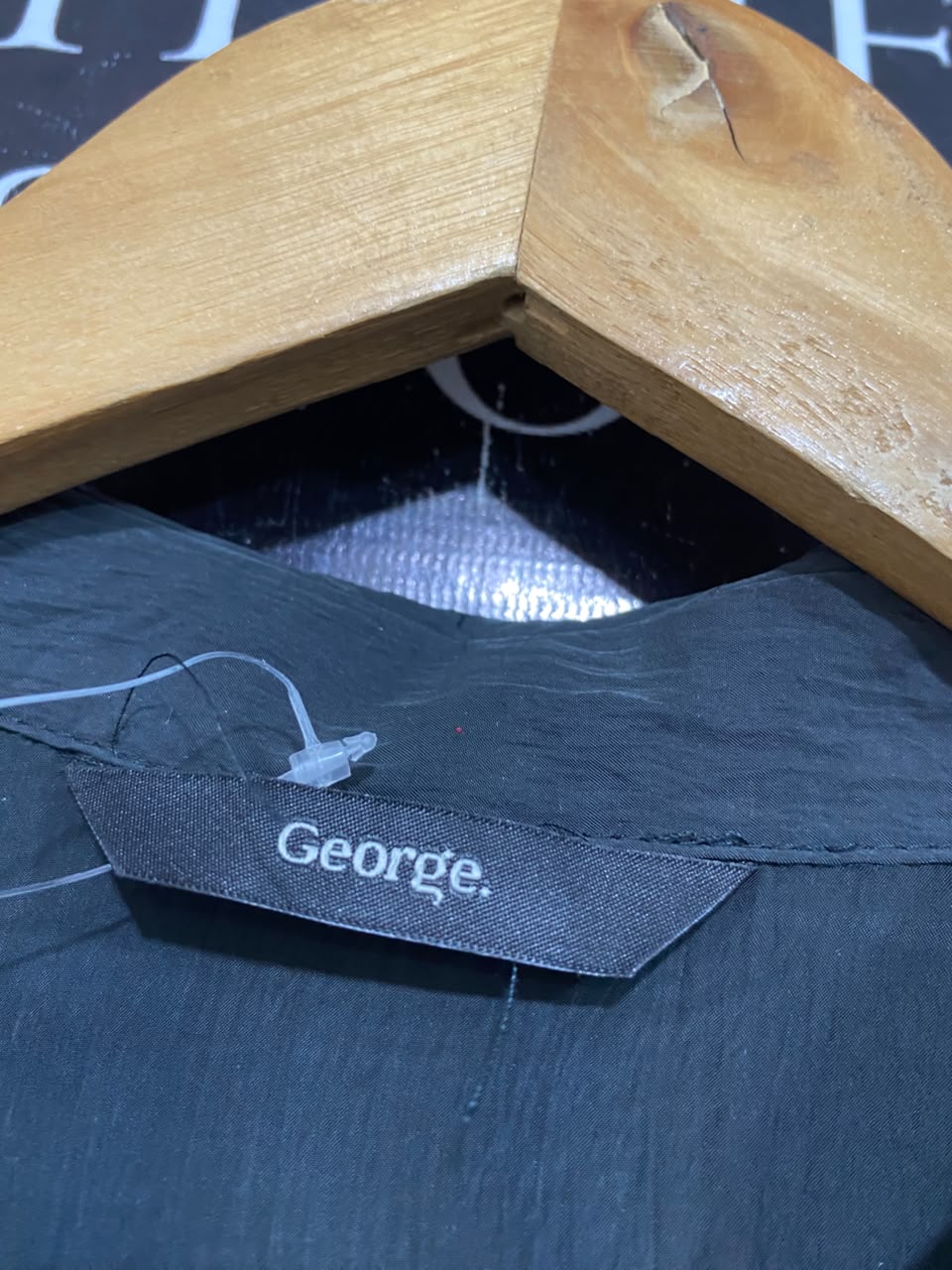 GEORGE |M| BUST 17| A25| CHARCOAL GREY BUTTON-DOWN SHIRT MIDI DRESS