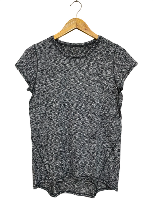 LULULEMON |M| BUST 18| HEATHERED BLACK CHARCOAL SPACE DYE TOP