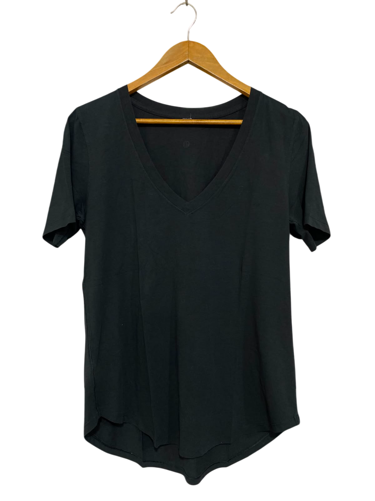 LULULEMON | L| BUST 18| LOVE V-NECK SHORT SLEEVE SHIRT - BLACK CASUAL ATHLEISURE T-SHIRT