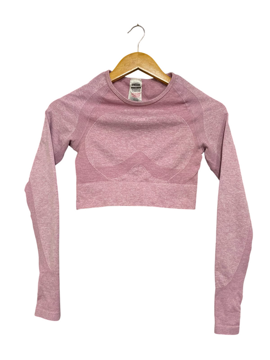 GYMSHARK | S| BUST 12| WOMEN'S ENERGY SEAMLESS LONG SLEEVE CROPPED TOP