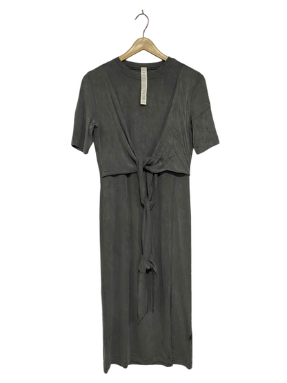 LULULEMON | M| BUST 17| WOMEN'S TIE-FRONT SHORT SLEEVE MIDI DRESS