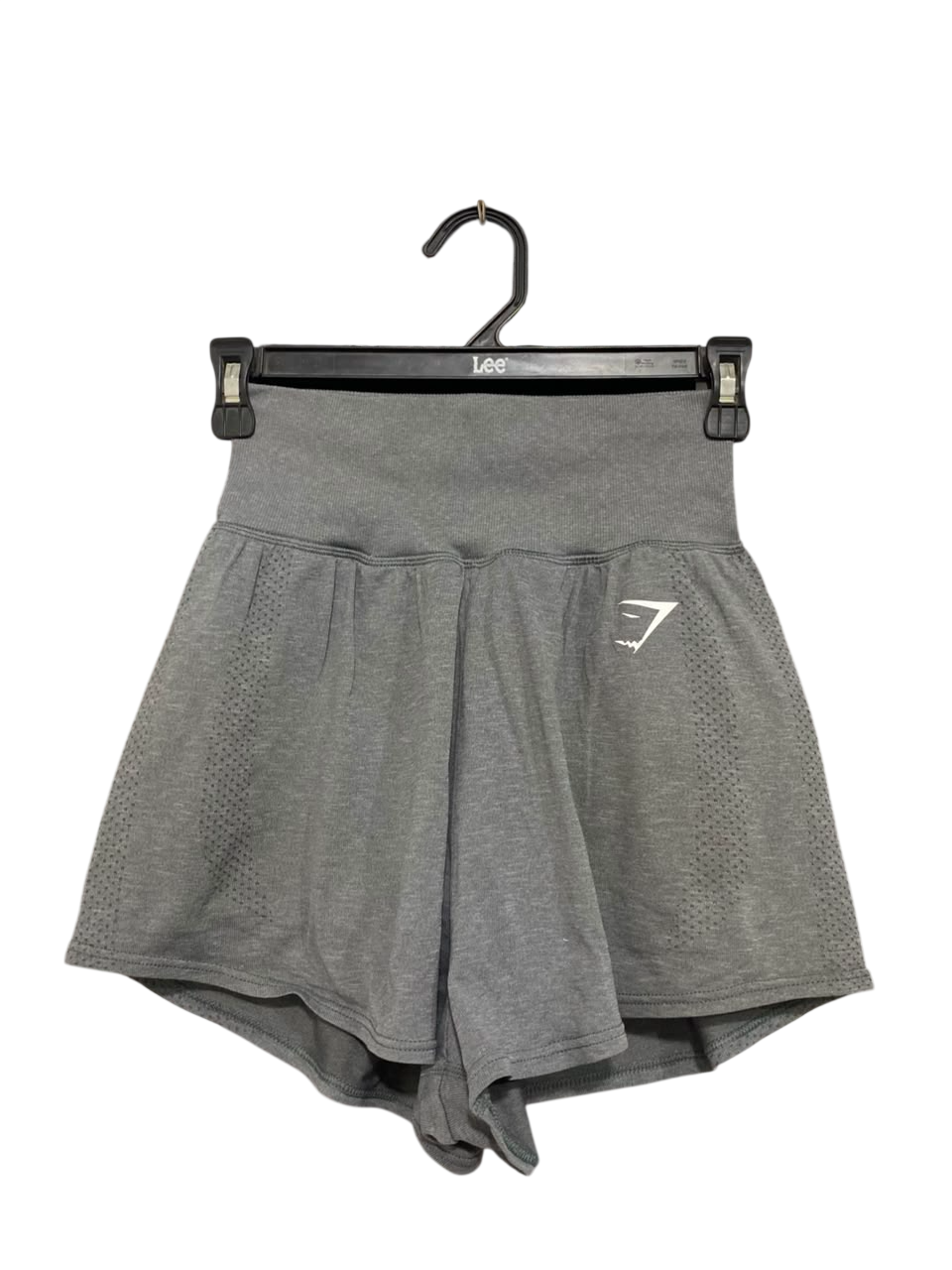 GYMSHARK | XS| WAIST 21| WOMEN'S VITAL SEAMLESS HIGH-WAISTED GREY MARL ATHLETIC SHORTS
