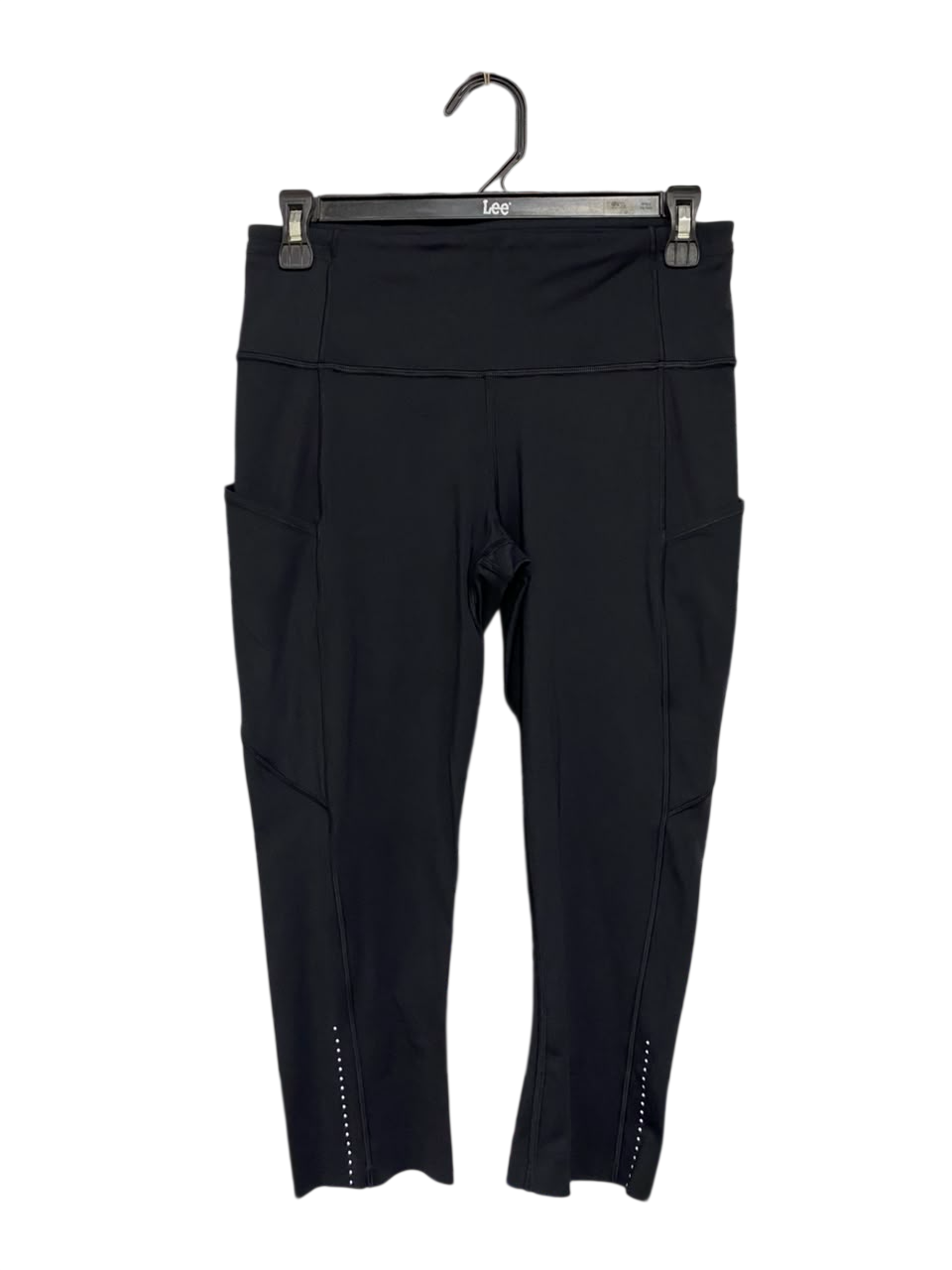 LULULEMON |L| WAIST 28| WOMEN'S FAST AND FREE HIGH-WAISTED BLACK CROPPED RUNNING LEGGINGS