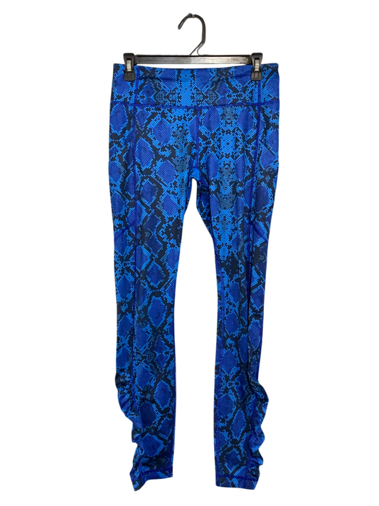 LULULEMON |M| WAIST 28| WOMEN'S HIGH-WAISTED BLUE SNAKESKIN / PYTHON PRINT LEGGINGS