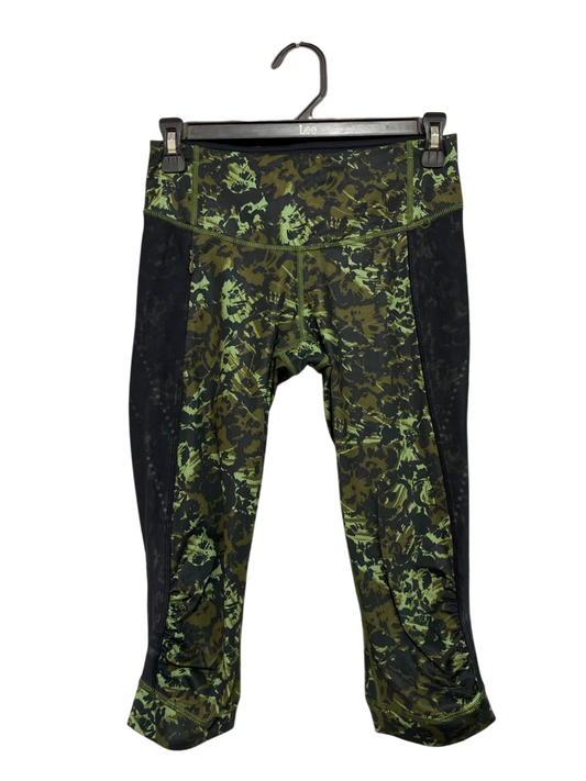 LULULEMON | XS| WAIST 24| WOMEN'S CAMO FLORAL PRINT CROPPED HIGH-WAISTED LEGGINGS