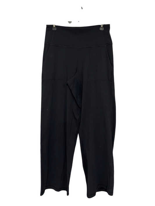 LULULEMON |M| WAIST 28| WOMEN'S ALIGN HIGH-WAISTED BLACK WIDE-LEG CROP PANTS WITH POCKETS